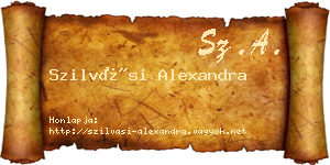 Szilvási Alexandra névjegykártya