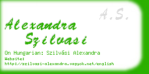 alexandra szilvasi business card